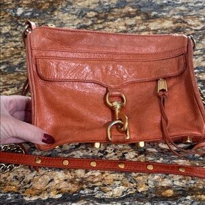 Rebecca Minkoff Burnt Orange Leather Crossbody Bag